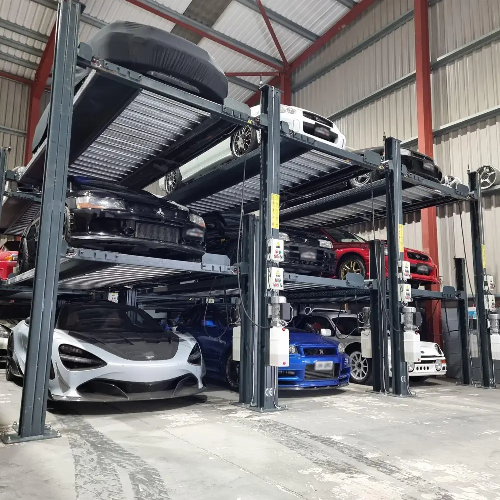 CE Certification 3 Cars Four Post Parking Lift Factory, Product