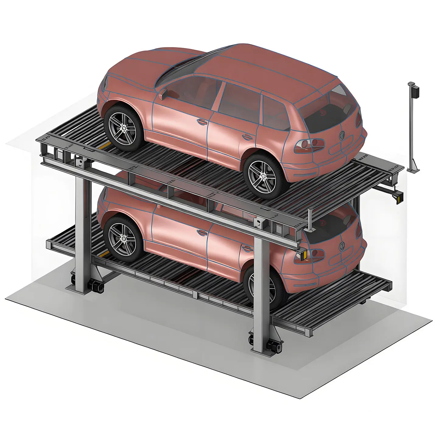 CE Certification Motor Driven Pit Car Parking System 2 or 3 Levels Underground Auto Elevator Manufacturers, Manufacturer