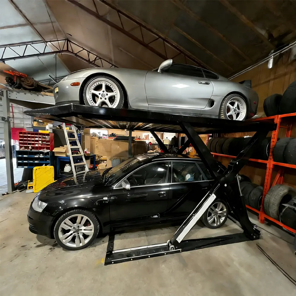 CE Certification Scissor Double Car Parking Lift Manufacturer, Factory