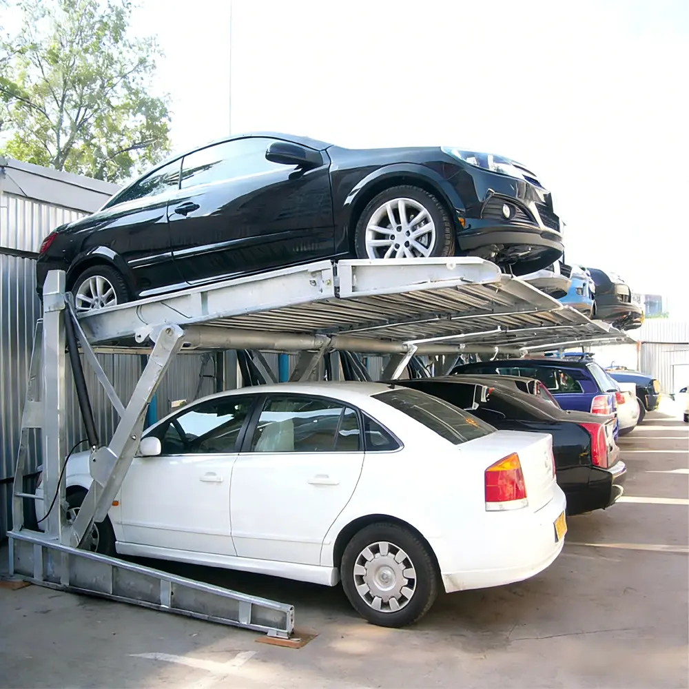 CE Certification Platform With Angle Two Post Car Parking Stacker Manufacturers, Manufacturer