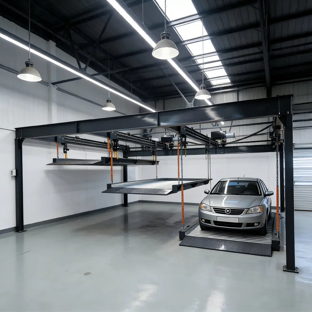 CE Certification Double Level Four Post Vertical Parking Lift Manufacturer, Factories