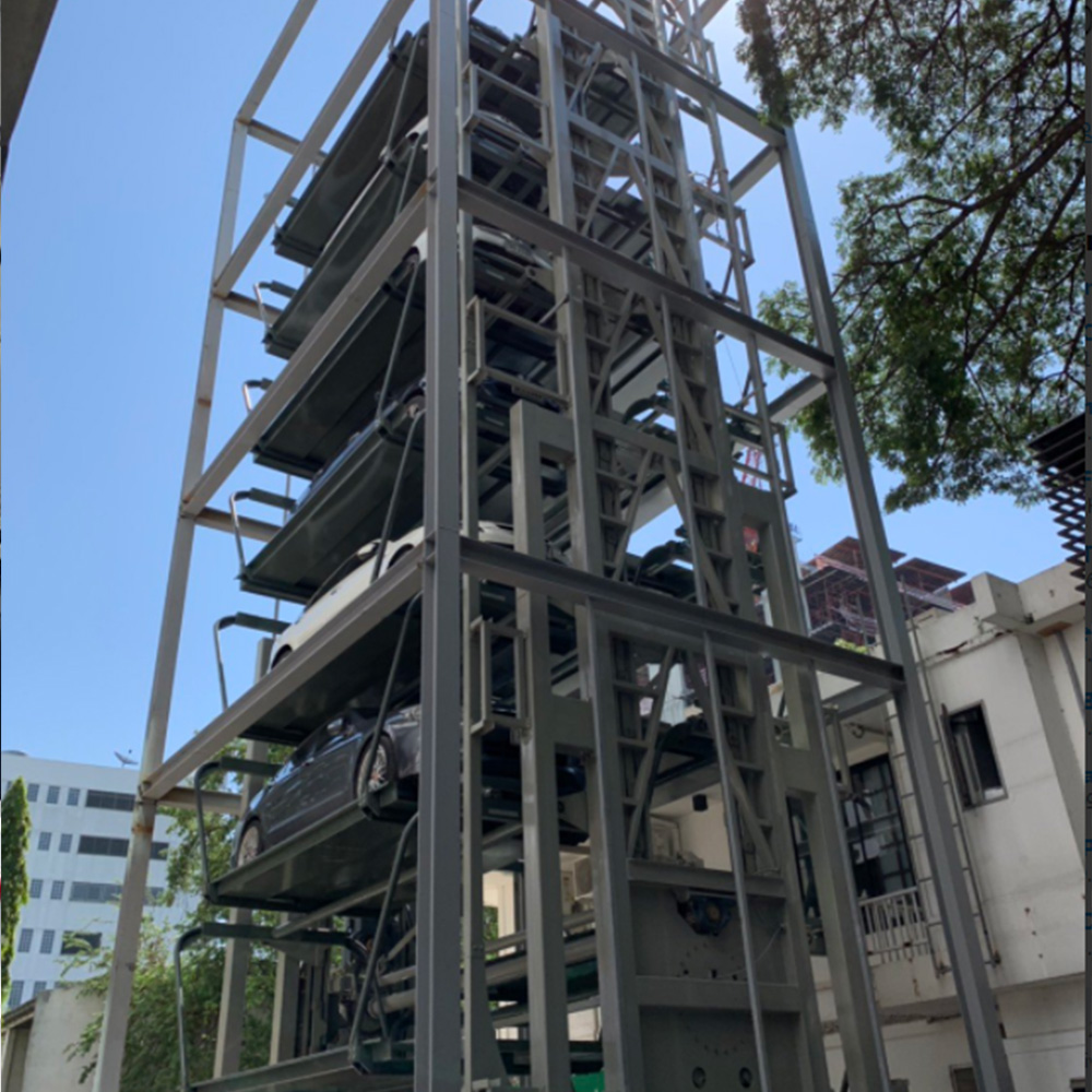 Rotary parking system site view 1