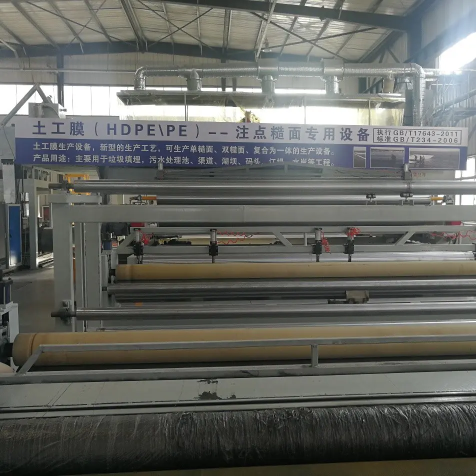 China Coarse Textured Surface Flexible Polyethylene Earthwork Film Geomembrane Manufacturers, Company