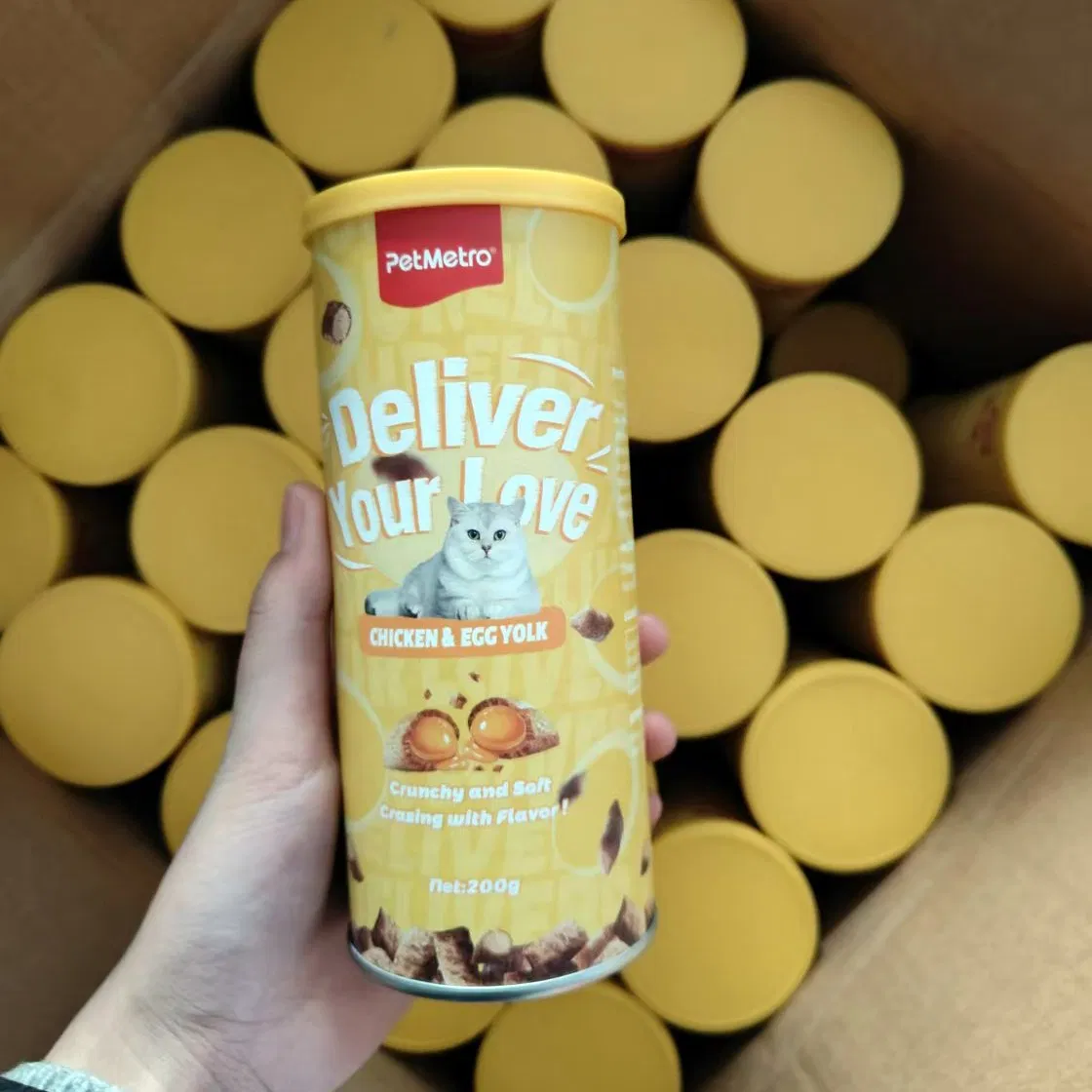 High Strength 200g Crunchy Outer Layer Soft Yolk Core Snack Suitable for Long Distance Shipping Crunchy Biscuit Treats