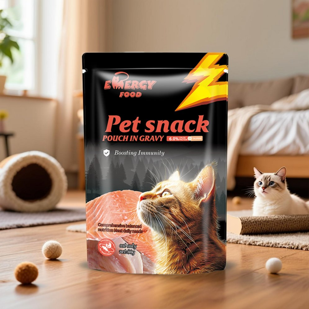 High Protein Grain-Free Chicken Goat Milk Cat Wet Food Pouch 85g for Kittens Puppies Digestive Support Nutrition