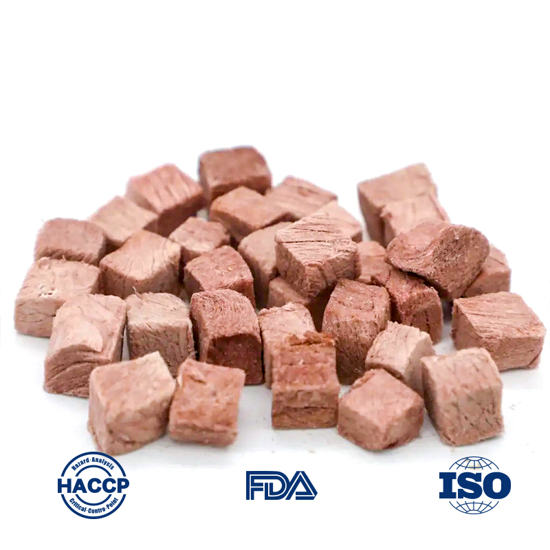 Premium Dehydrated Beef Cubes for Cats - Nutritious Treats