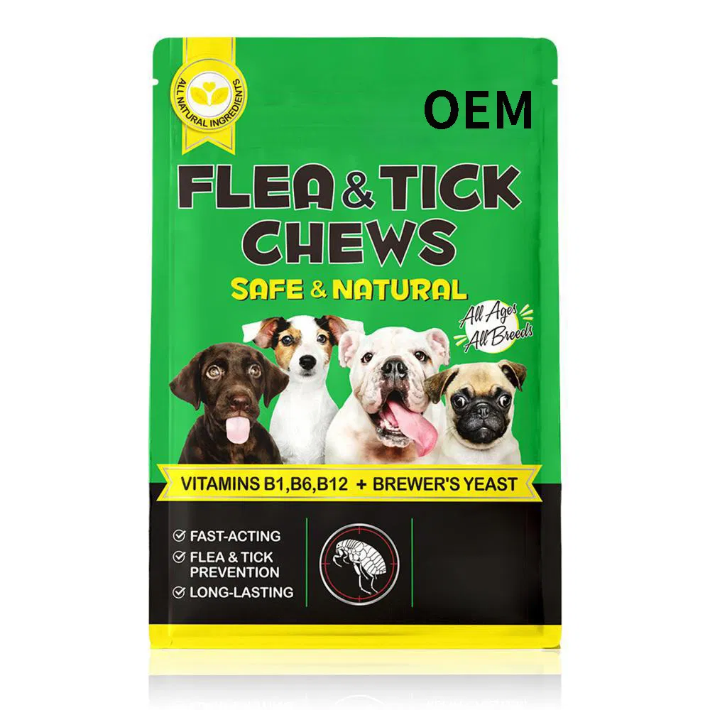 Dog Food Natural Soft Chews for Flea and Tick Prevention in Pets