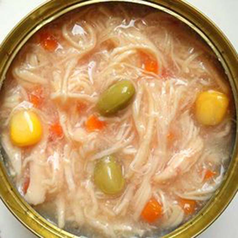 Pet Canned Wholesale Dogs Canned High Protein Omega3 None Grain Pet Treats in Gravy Can