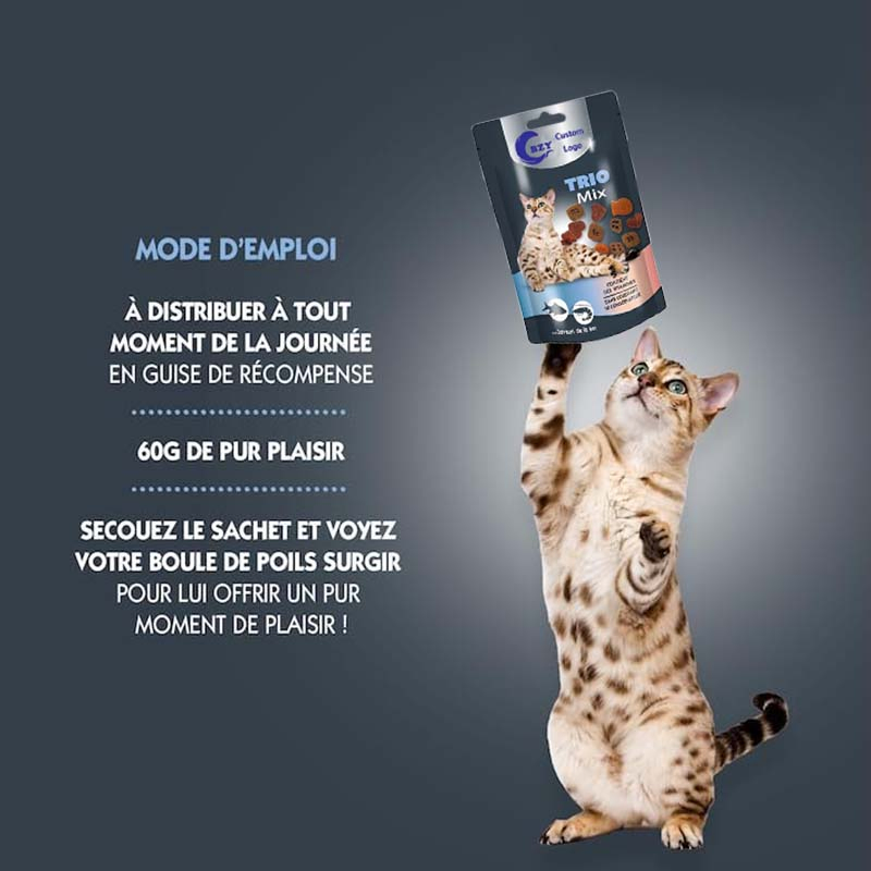 Manufacture OEM/ODM, Seaside Flavours Assortment (Salmon, Shrimp, Trout) - Crunchy Biscuit 2.1oz (60g) Cat Treats