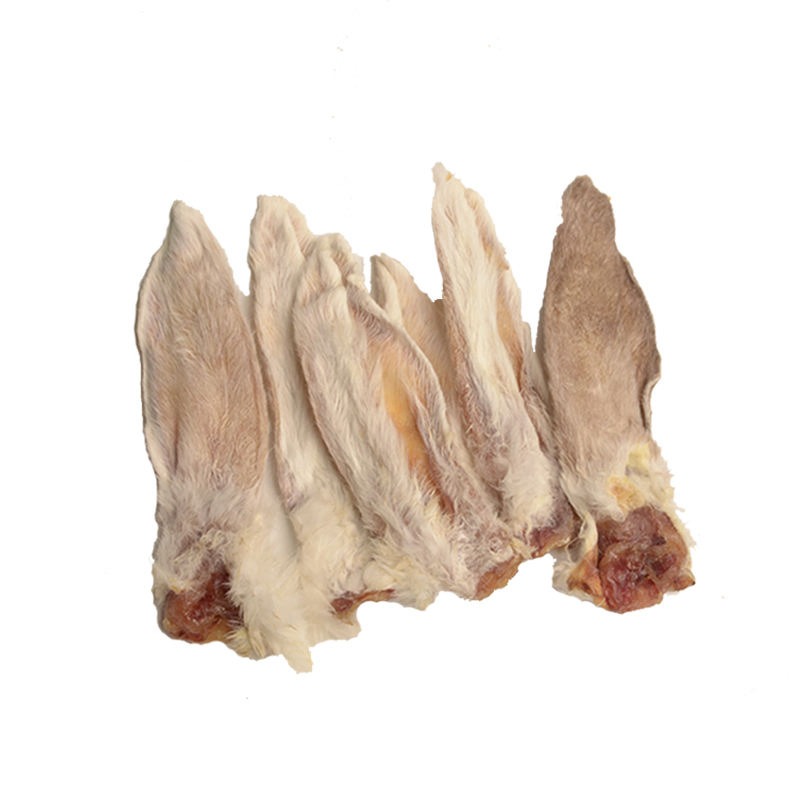 100% Organic Natural Rabbit Ear Dog Cat Treats Meat-Based Food Safe Pet Snacks ODM OEM