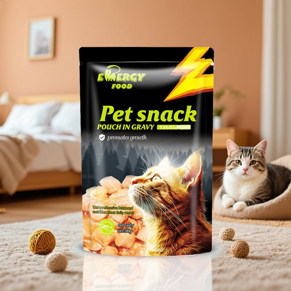 High Protein Grain-Free Chicken Goat Milk Cat Wet Food Pouch 85g for Kittens Puppies Digestive Support Nutrition