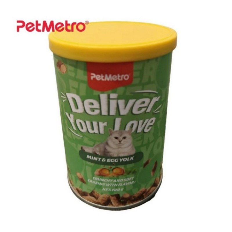 Improved Formula 100g Crunchy Shell Soft Egg Yolk Snack for Hairball Reduction Hairball Control Treats