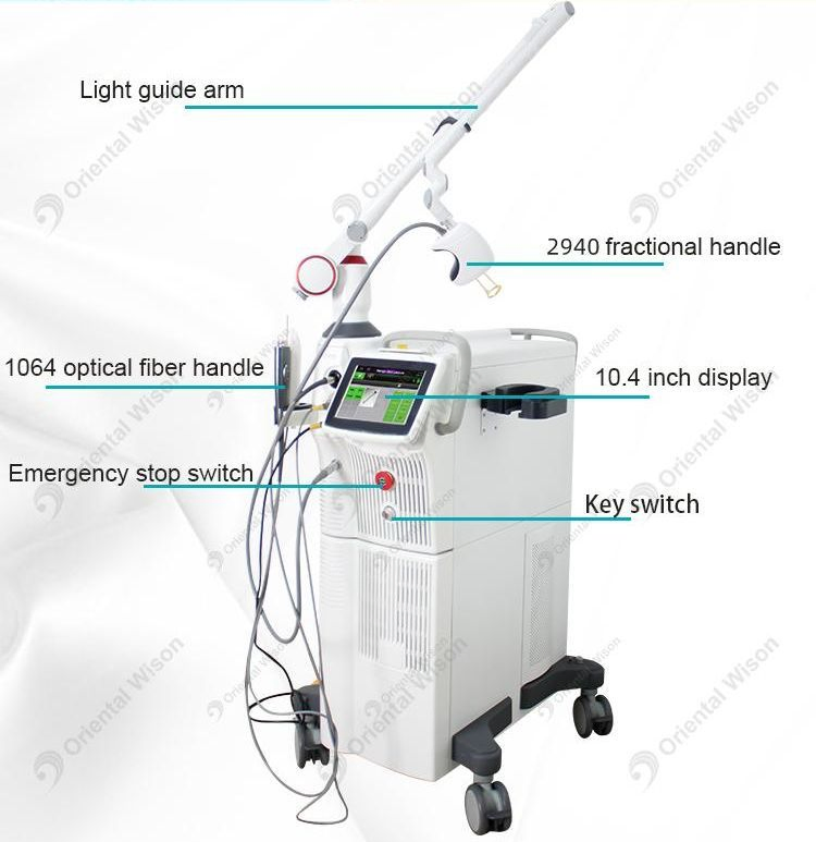 Precision Treatment Erbium YAG Laser 2940nm and ND YAG 1064nm Long Pulse Laser Face Lifting Oral Treatment Er YAG Oral Skin Rejuvenation Resurfacing