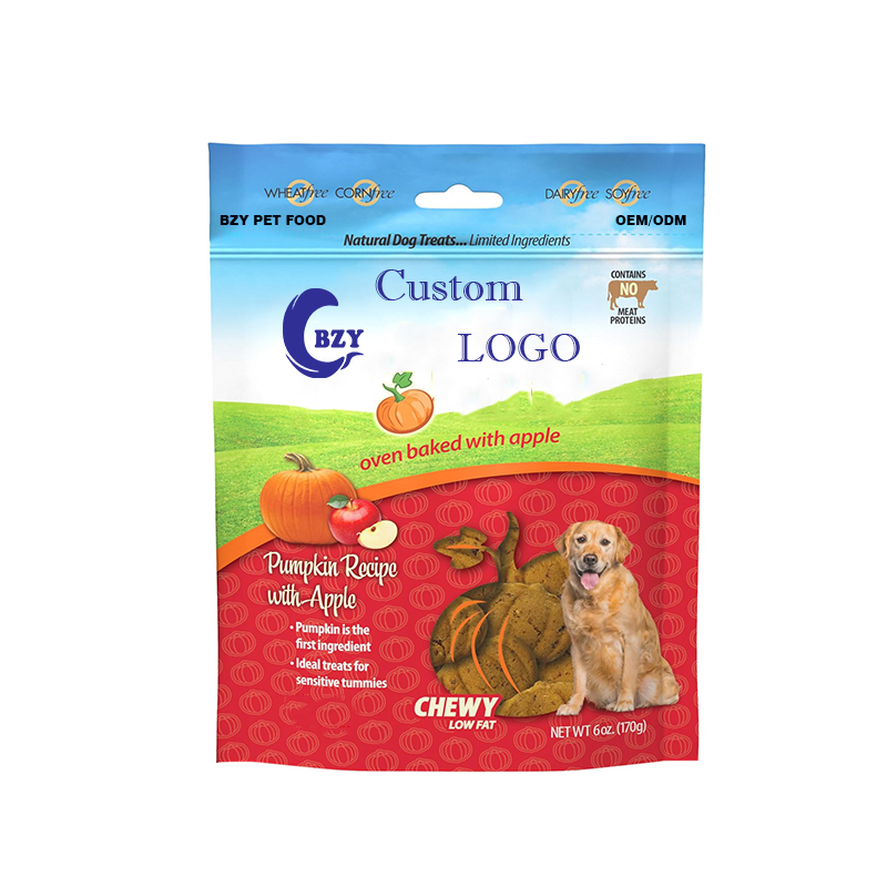 Apple Flavor Meat Free Natural Dog Treats with Pumpkin for Digestive Health 6oz (170g)