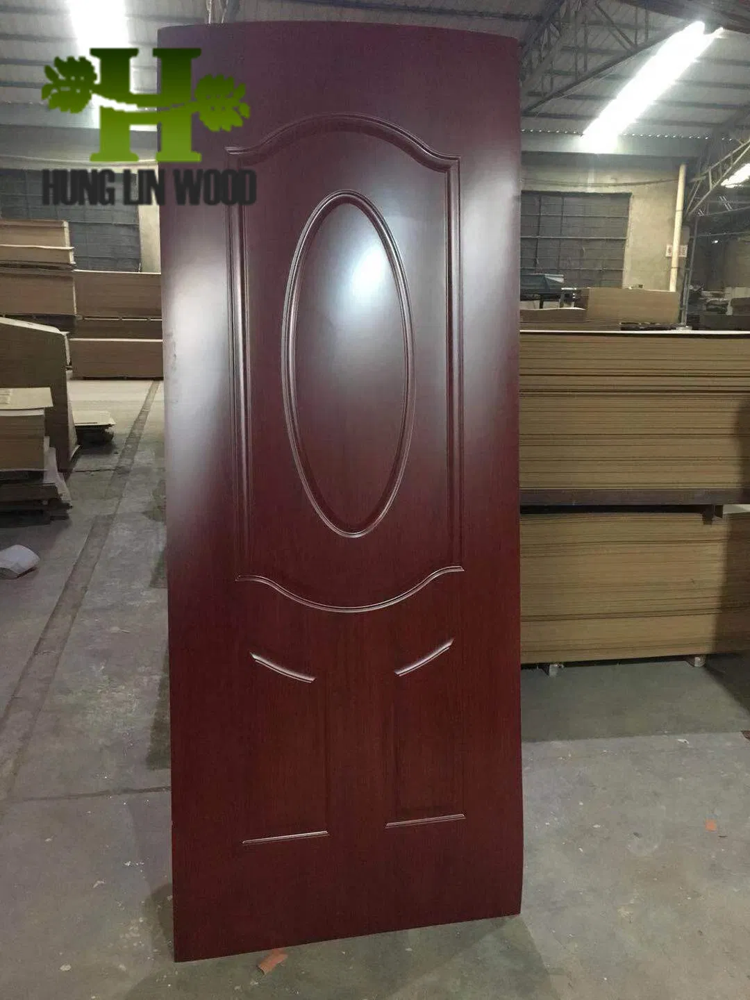 Natual Veneered/Veneer/HDF/MDF/Molded/Moulded/Melamine Laminated/Wooden/White Primer Door Skin Doorskin