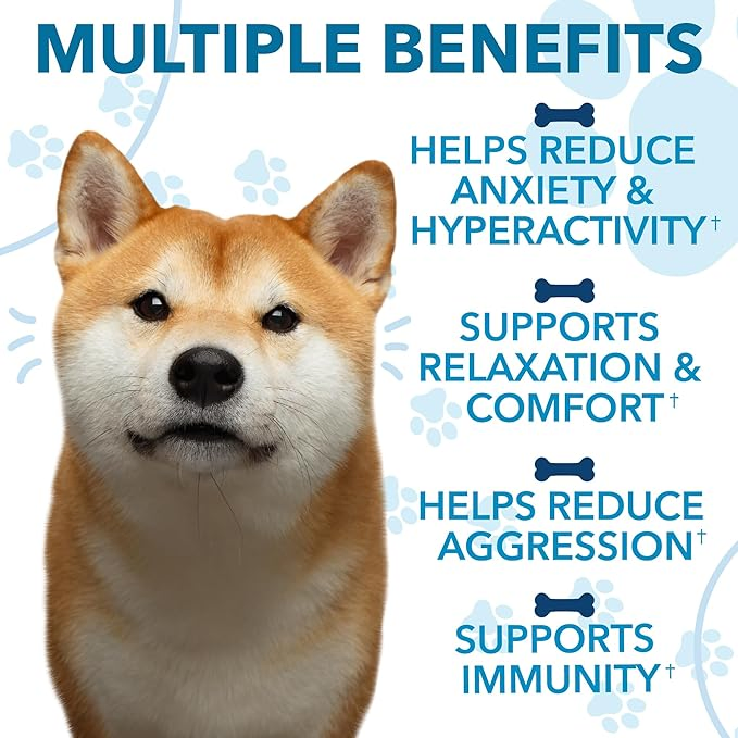 Calming Chews for Dogs with Anxiety and Stress - Treats with Melatonin for Dogs Promotes Relaxation &amp; Composure for Daily Stress