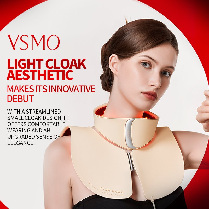 LED Red Light Silicone Neck Chest Mask Photon Therapy Skin Care Beauty Machine Device