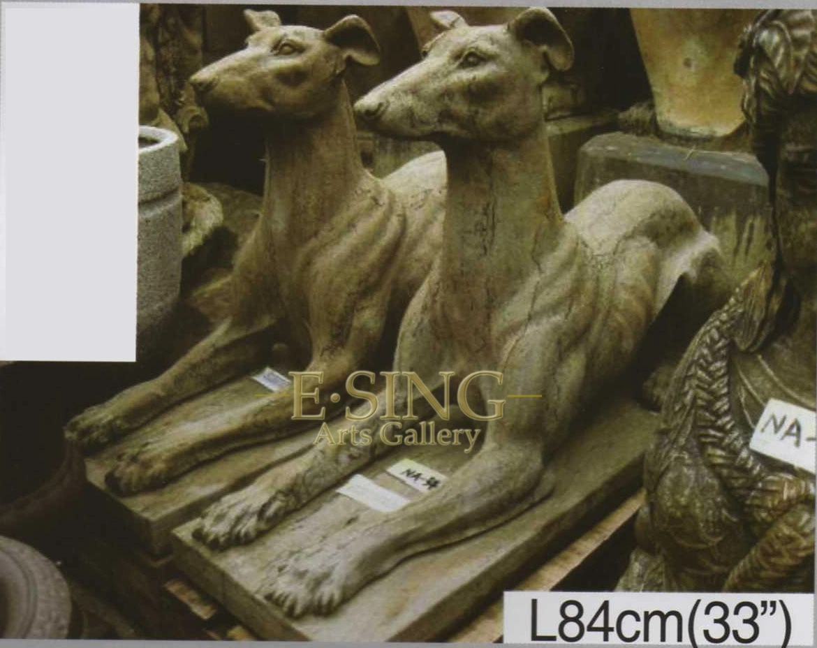 Wholesale Custom Life Size Natural Stone Carving Dog Sculpture Antique Marble Dog