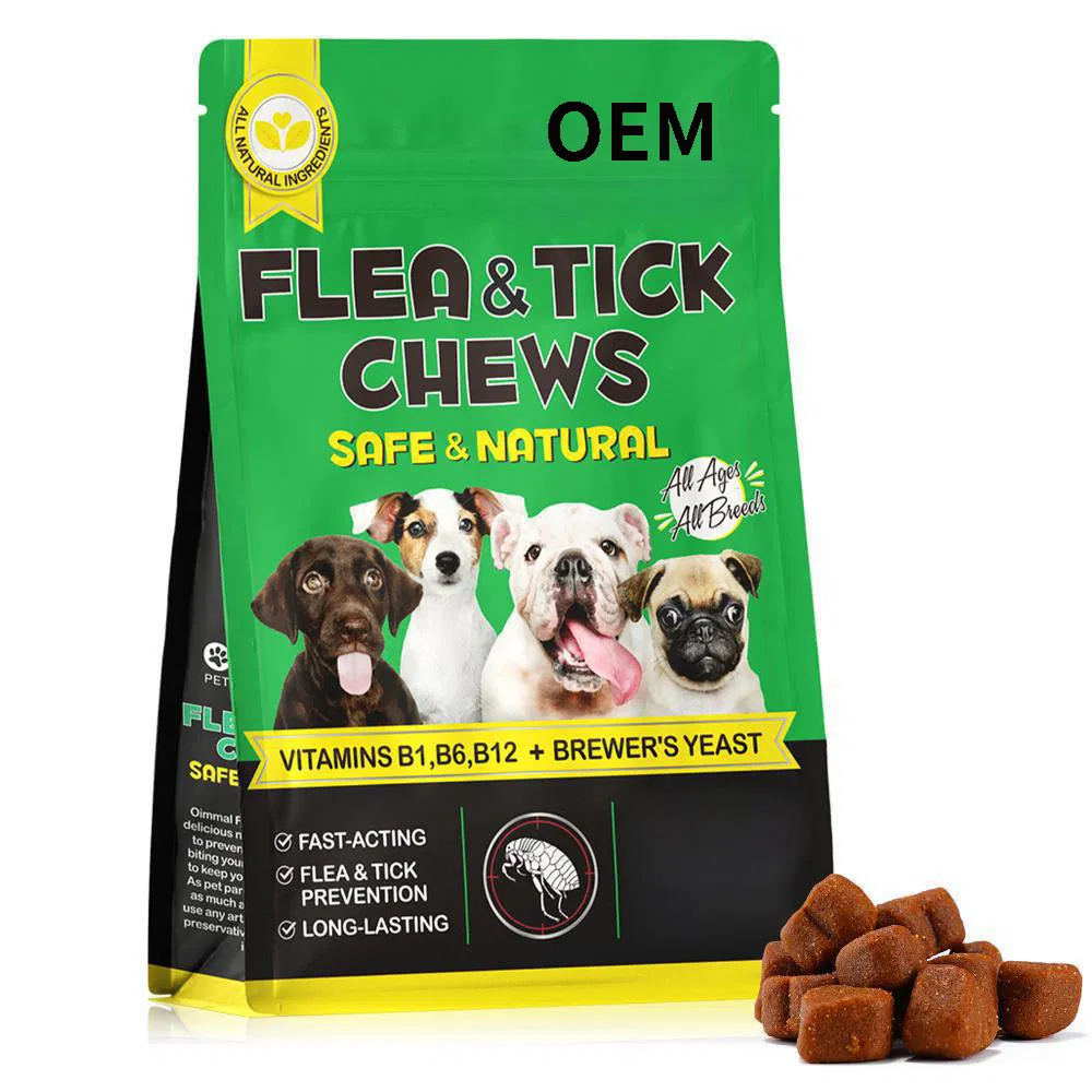 Dog Food Natural Soft Chews for Flea and Tick Prevention in Pets