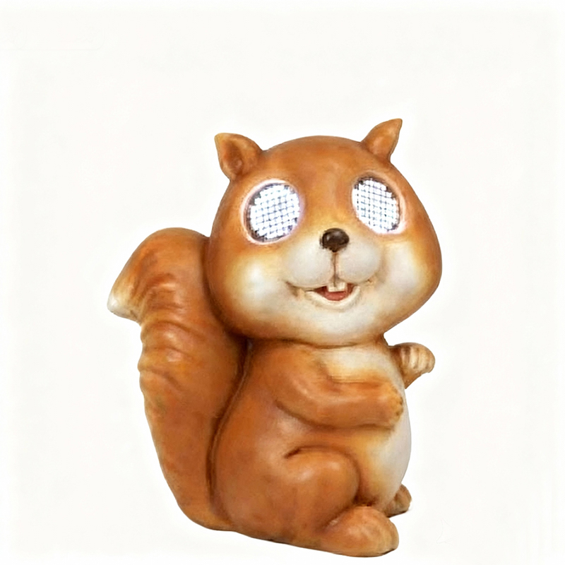 BSCI Factory Outdoor Polyresin Dog Punny with Solar Ball for Home Decoration and Garden Ornament