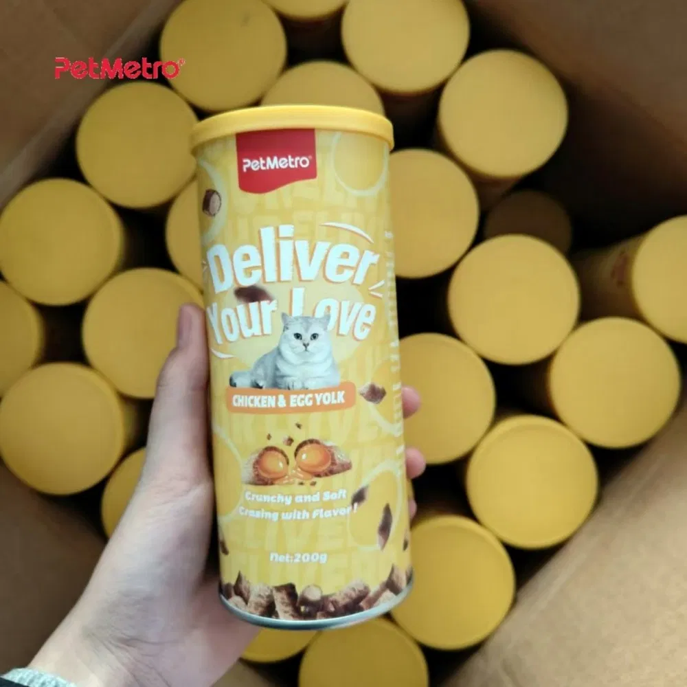 Cost Effective 200g Crispy Coated Soft Yolk Core Snack Designed for Repeated Orders Private Label Crunchy Cat Treats