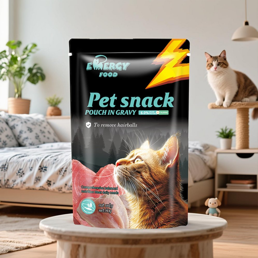 High Protein Grain-Free Chicken Goat Milk Cat Wet Food Pouch 85g for Kittens Puppies Digestive Support Nutrition