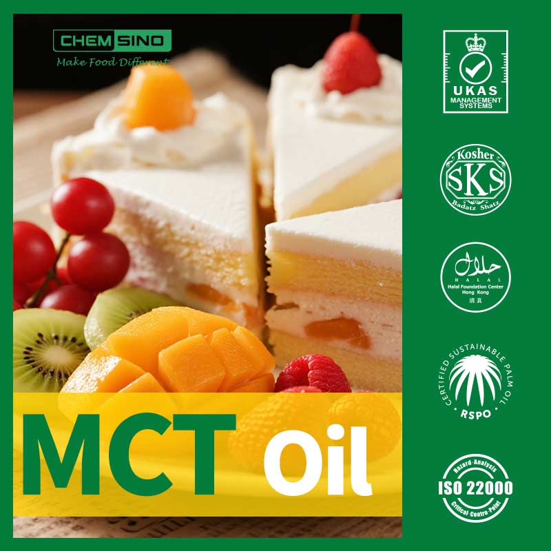 Chemsino Food Grade Bakery Food Additive Bulk Wholesale Halal Kosher Mct Oil