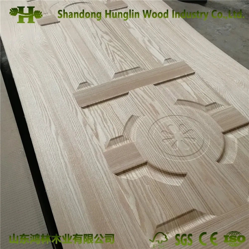 Natual Veneered/Veneer/HDF/MDF/Molded/Moulded/Melamine Laminated/Wooden/White Primer Door Skin Doorskin
