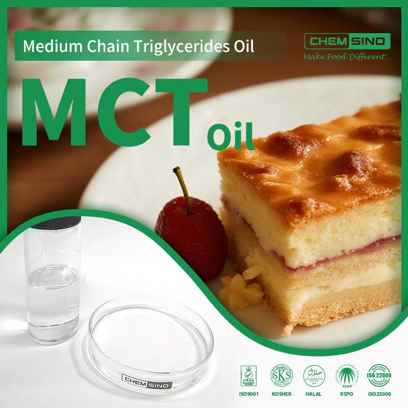 Chemsino Food Grade Bakery Food Additive Bulk Wholesale Halal Kosher Mct Oil