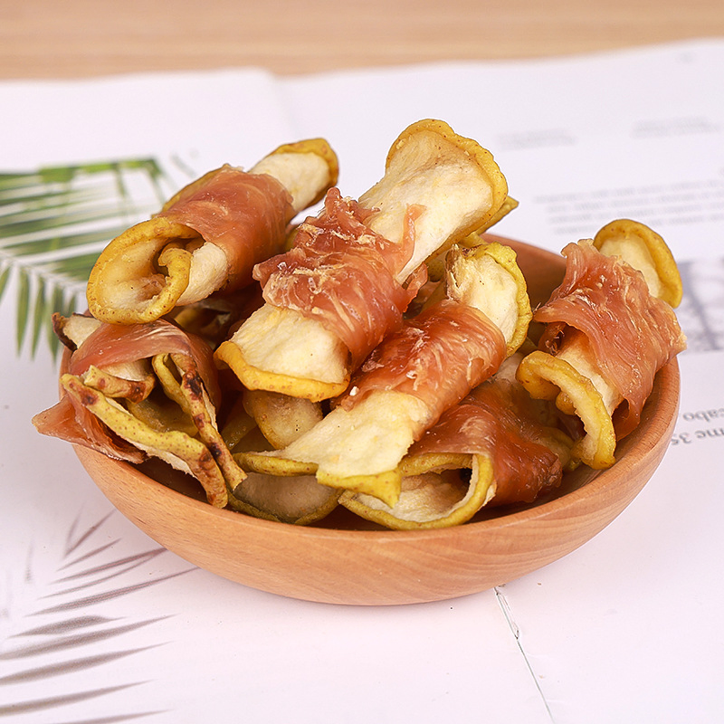 Pet Cat and Dog Snacks Chicken Pear Training Reward Teeth Grinding and Cleaning