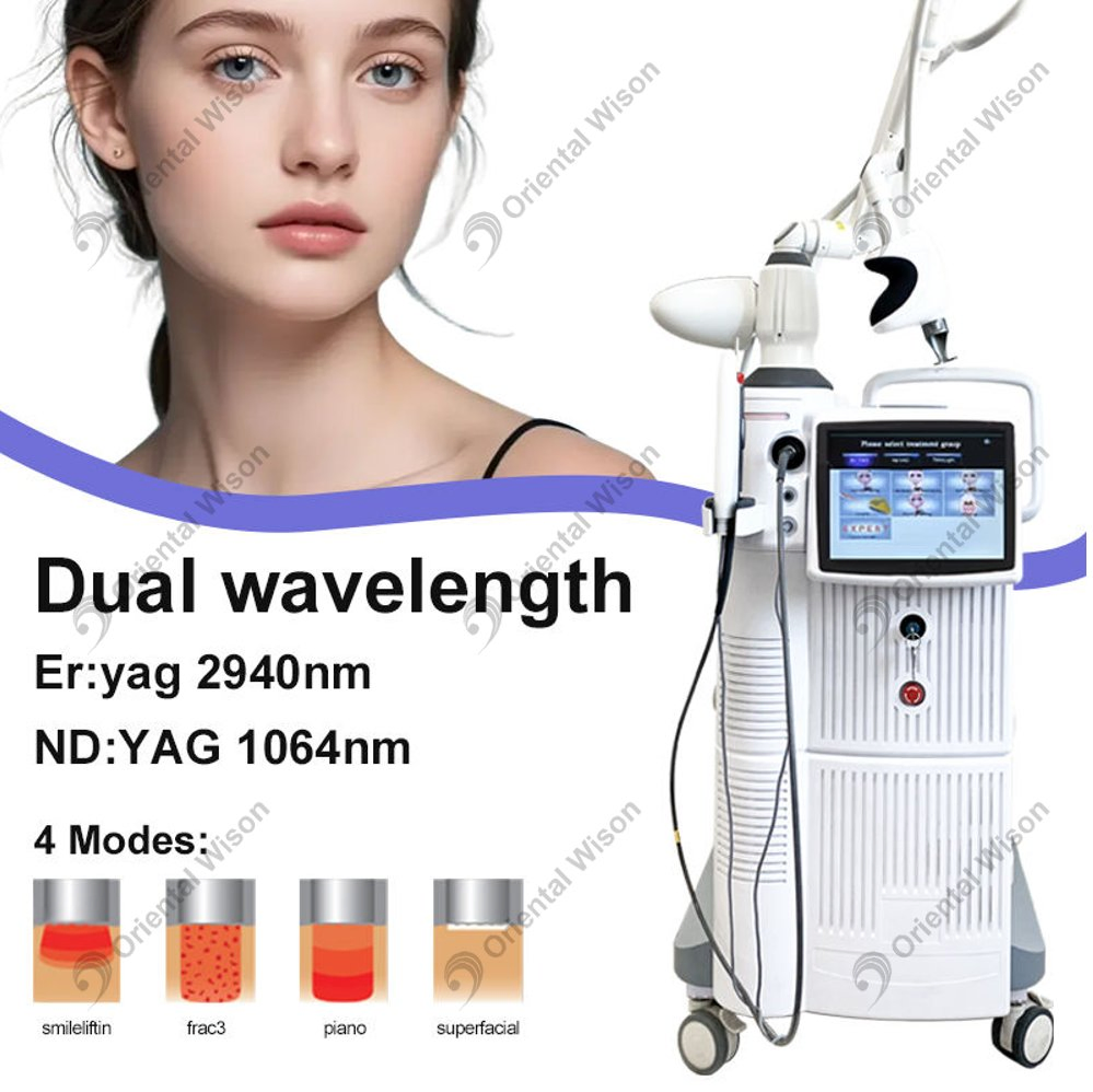 Precision Treatment Erbium YAG Laser 2940nm and ND YAG 1064nm Long Pulse Laser Face Lifting Oral Treatment Er YAG Oral Skin Rejuvenation Resurfacing