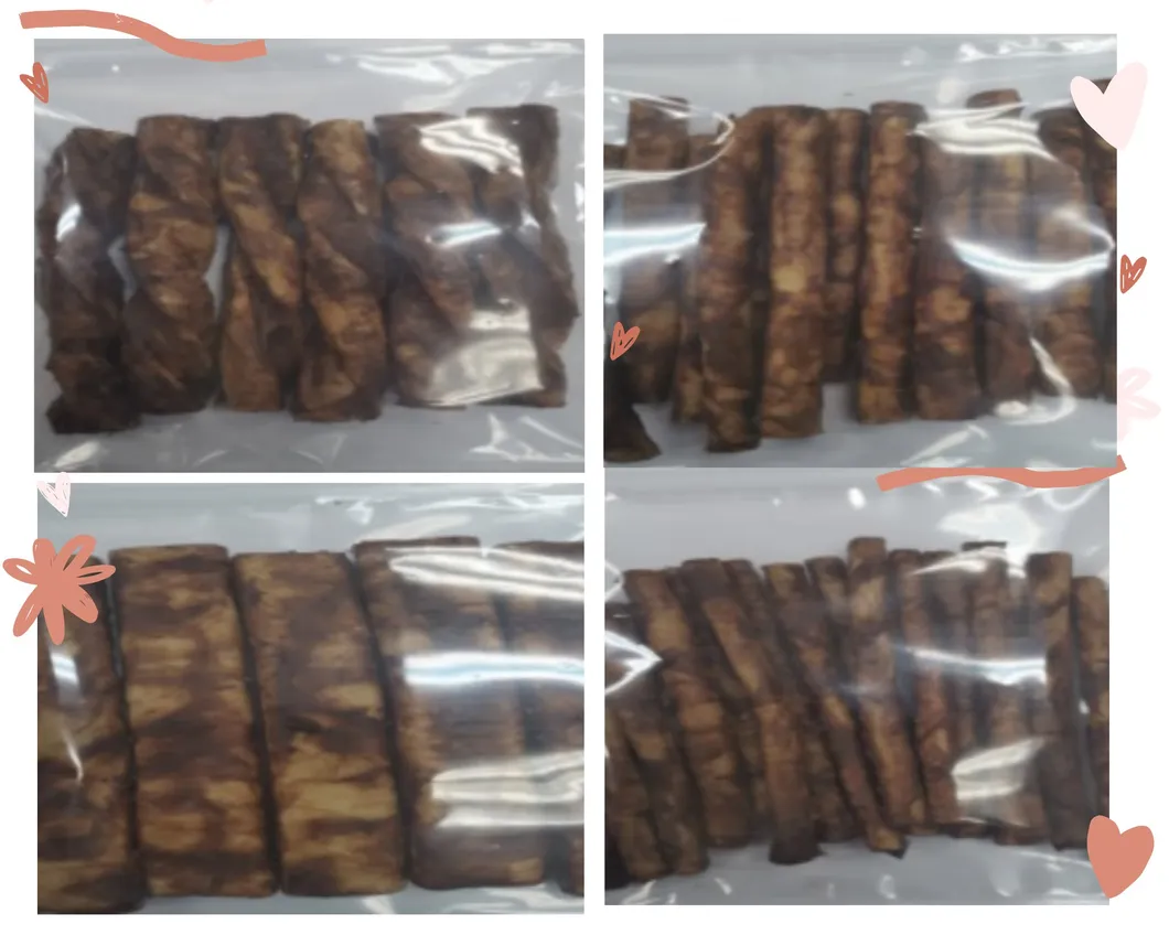 Natural Wholesale Training Rawhide Flat-Bar Beef Dog Treats