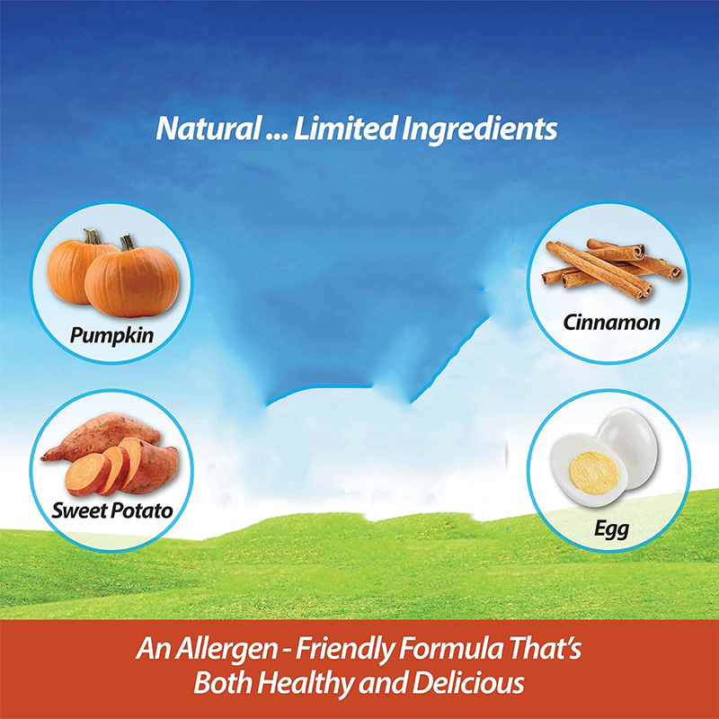 Sweet Potato Flavor Natural Dog Treats with Pumpkin for Digestive Health 6oz (170g)