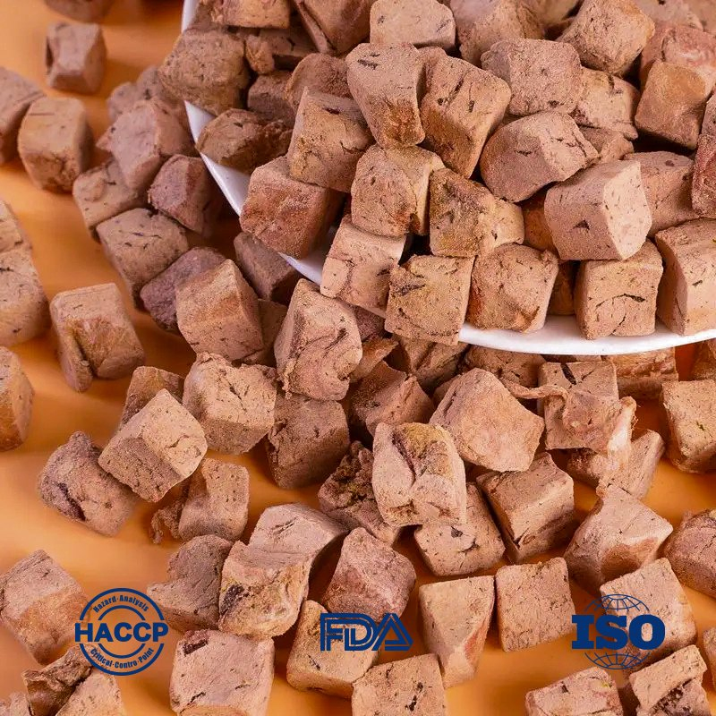 Premium Dehydrated Beef Cubes for Cats - Nutritious Treats