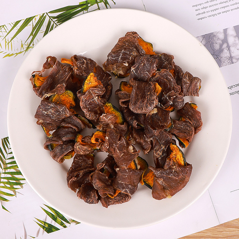 Pet Cat and Dog Snacks Duck Wrapped Pumpkin Training Reward Teeth Grinding Teeth Cleaning