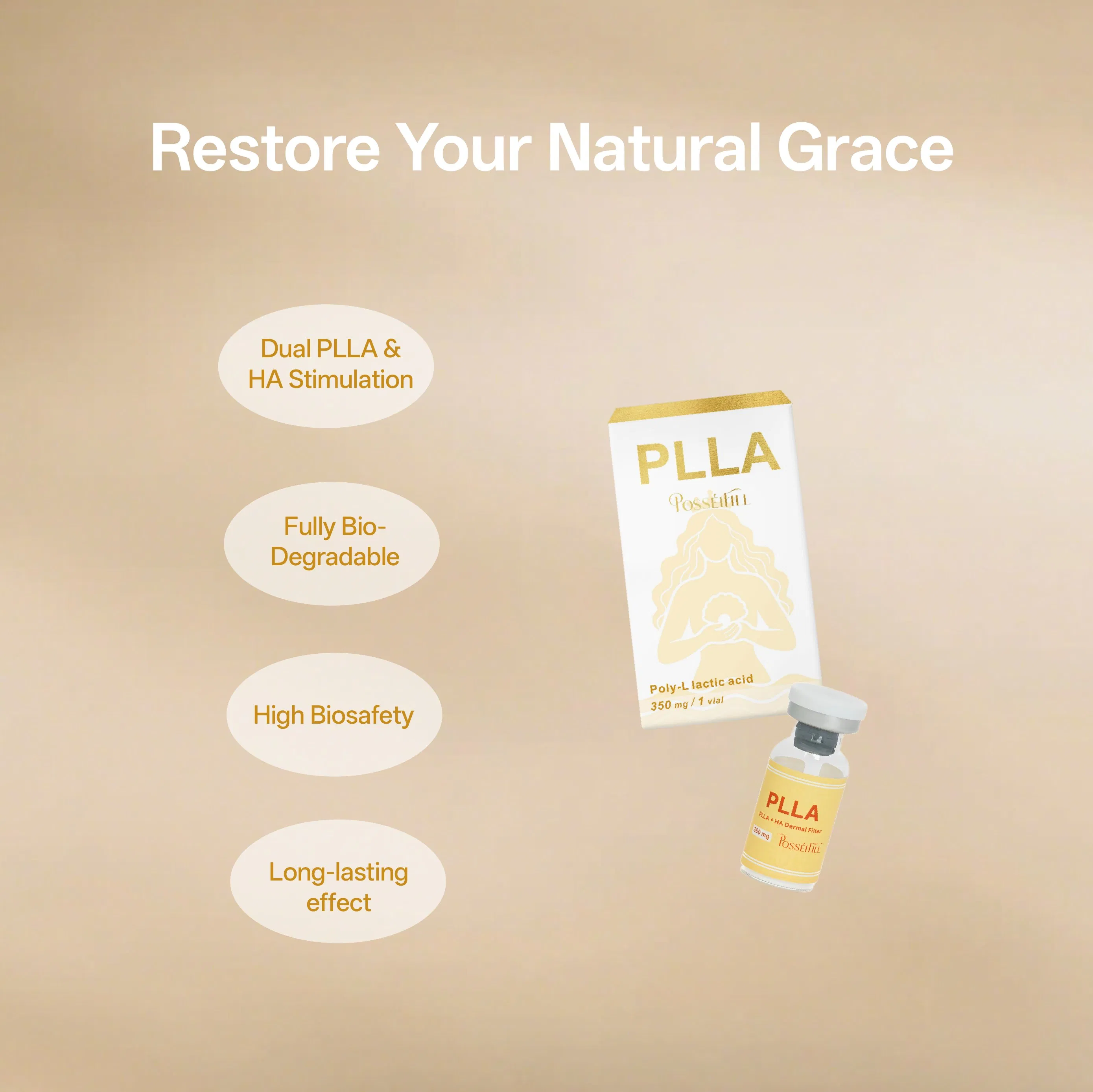 350mg Injectable Plla Skin Booster Skin Rejuvenation for Medical Aesthetics