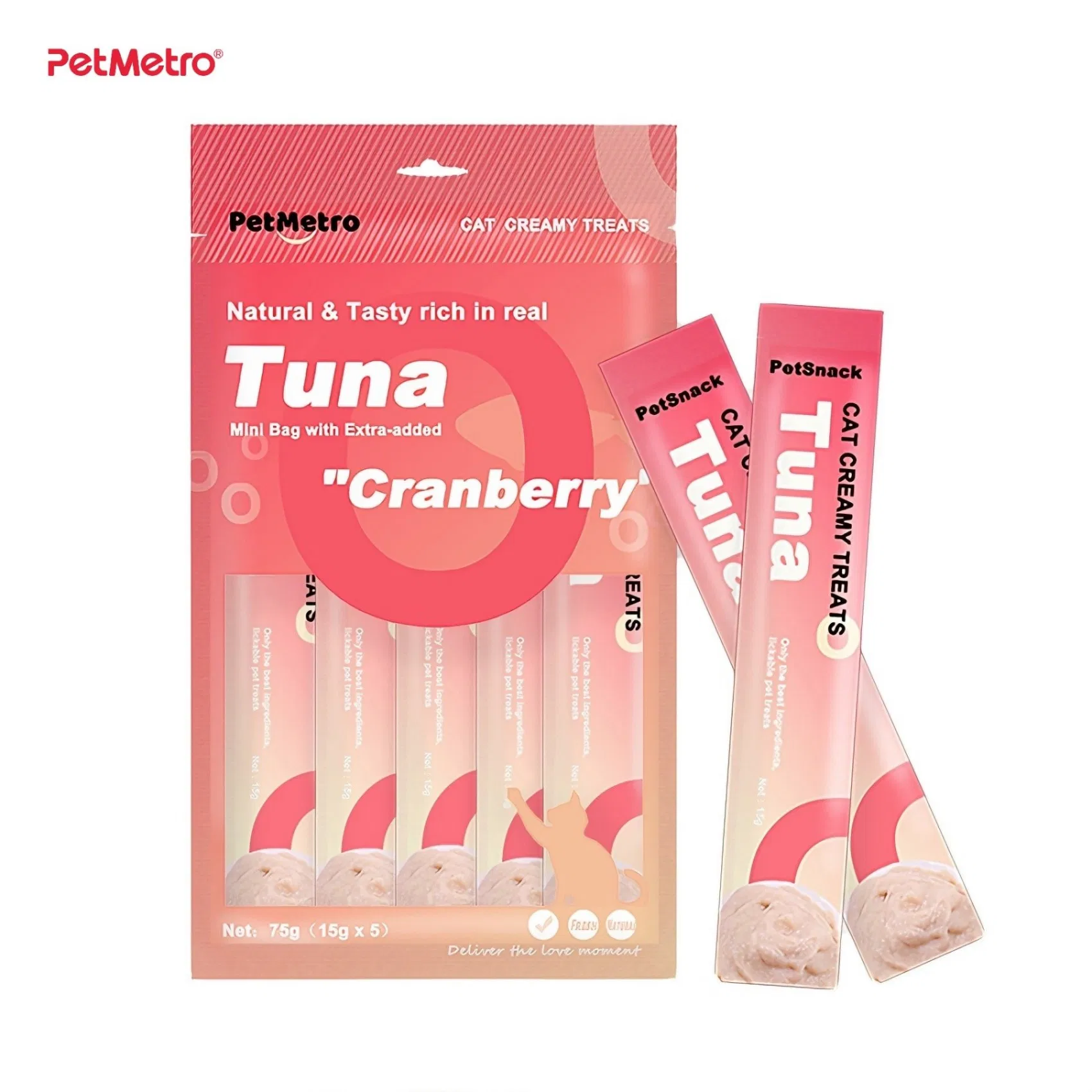 Cat Snack with Cranberry and Cat Grass for Digestive and Urinary Health Creamy Cat Treats