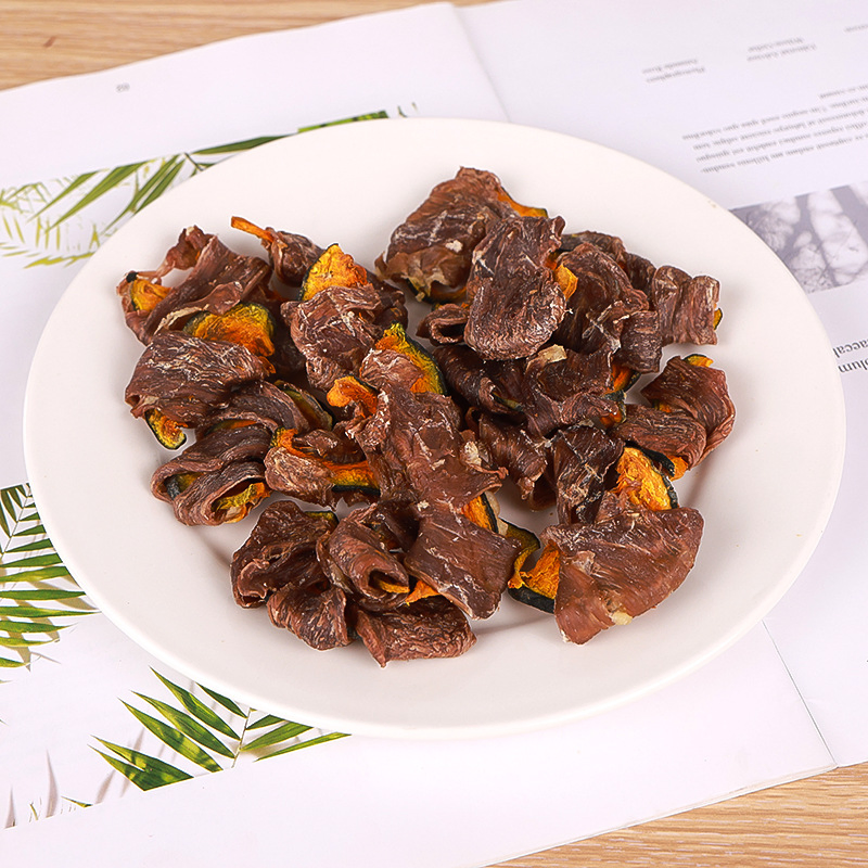 Pet Cat and Dog Snacks Duck Wrapped Pumpkin Training Reward Teeth Grinding Teeth Cleaning