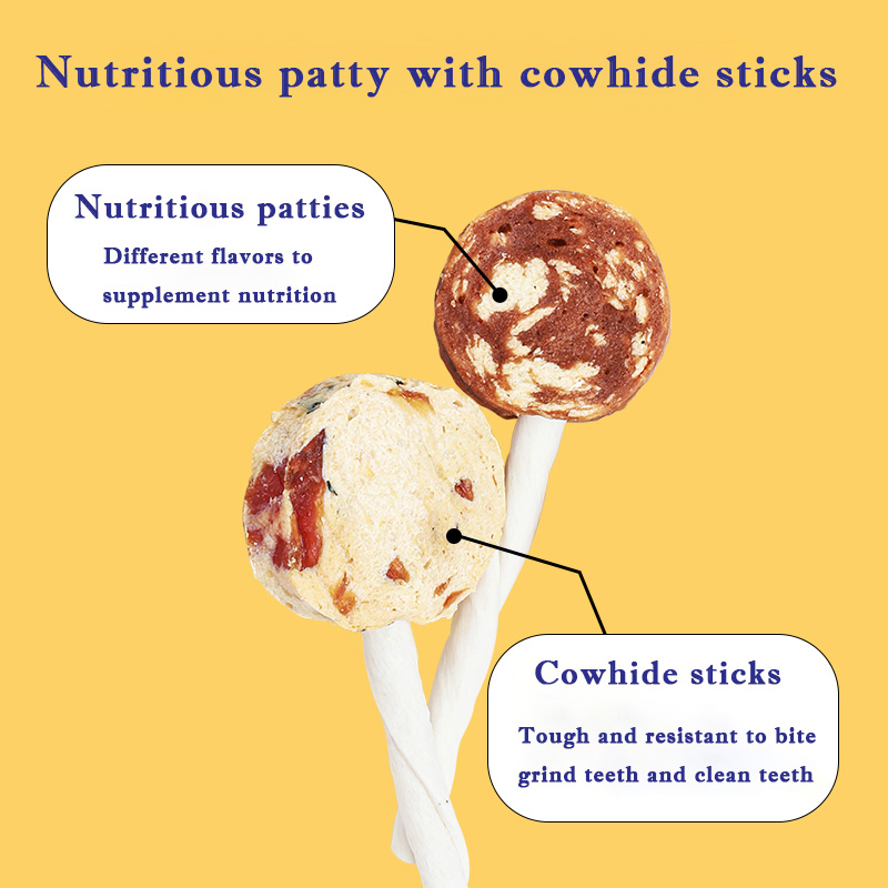 Manufacture OEM/ODM Cod Flavored Duck Flavored Training Lollipop Dog Treats