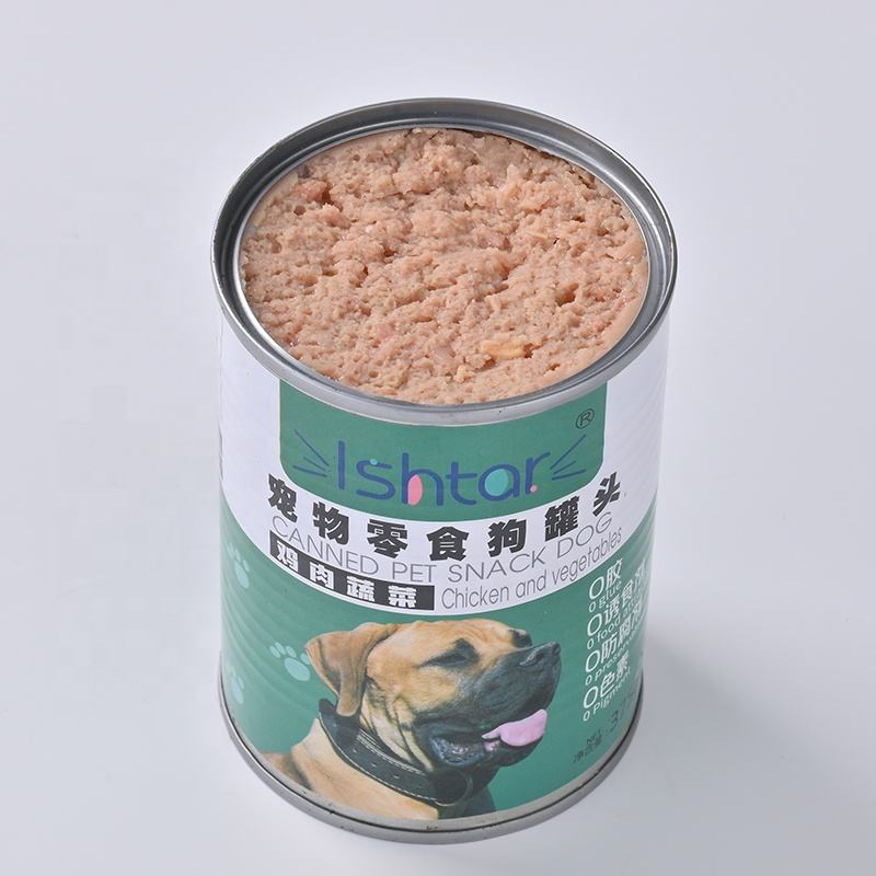 Natural Chicken Wet Canned Dog Food 375g High Protein Pet Food and Snacks Wet Dog Treat Puree