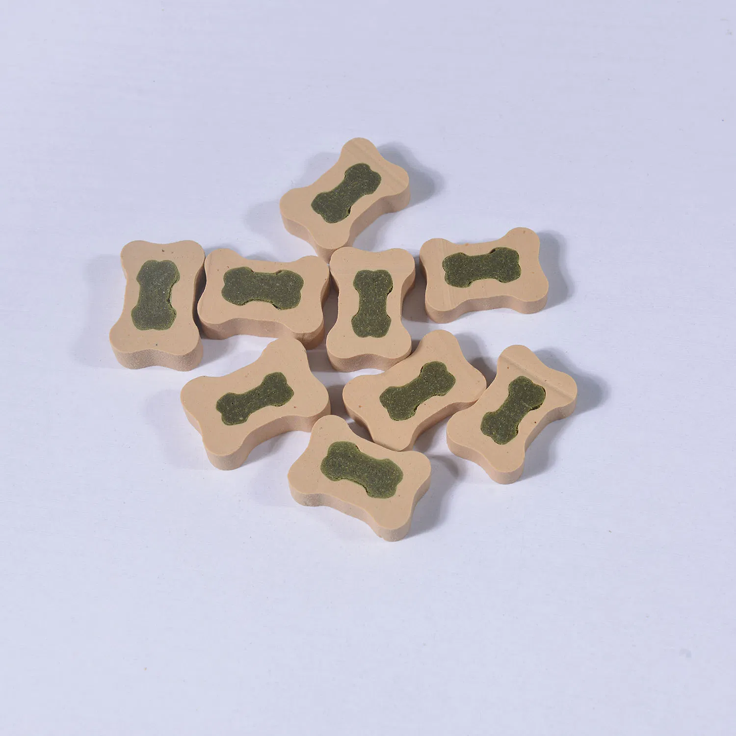 Dog Food 100% Natural Dried Mint Flavour Bone Shape Slice Dog Treats for Training Reward