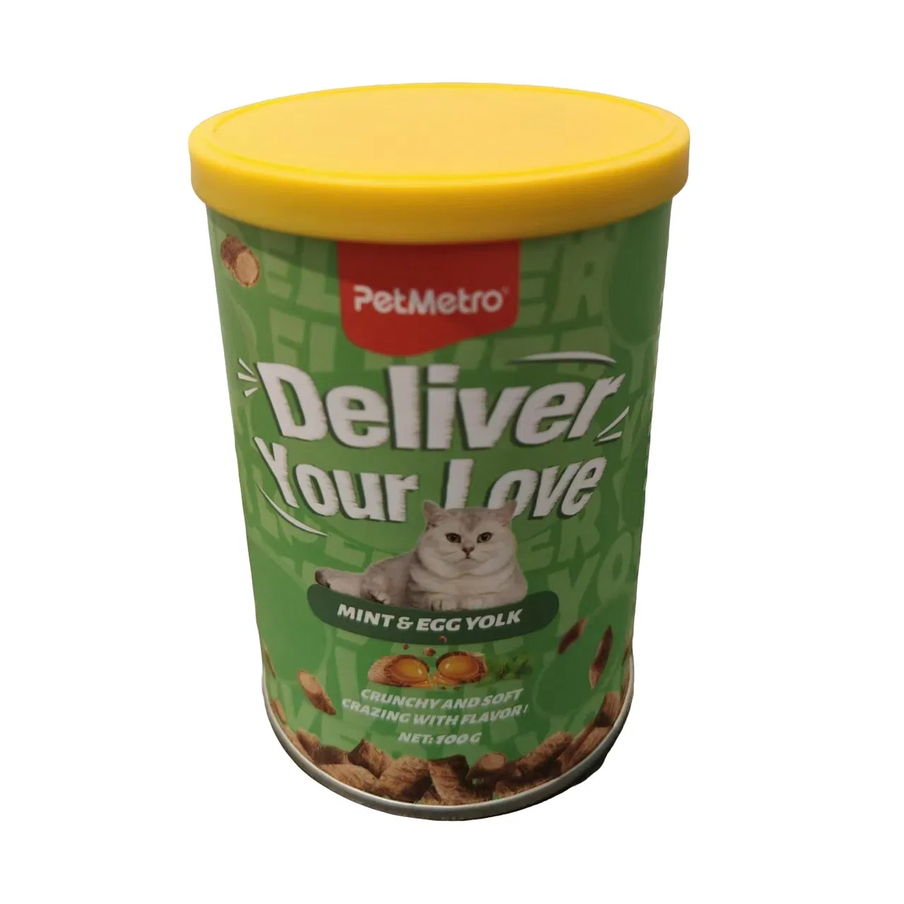 High Demand 100g Crunchy Exterior Snack Blended with Soft Egg Yolk Prepared for Premium Retailers Omega Enriched Cat Treats