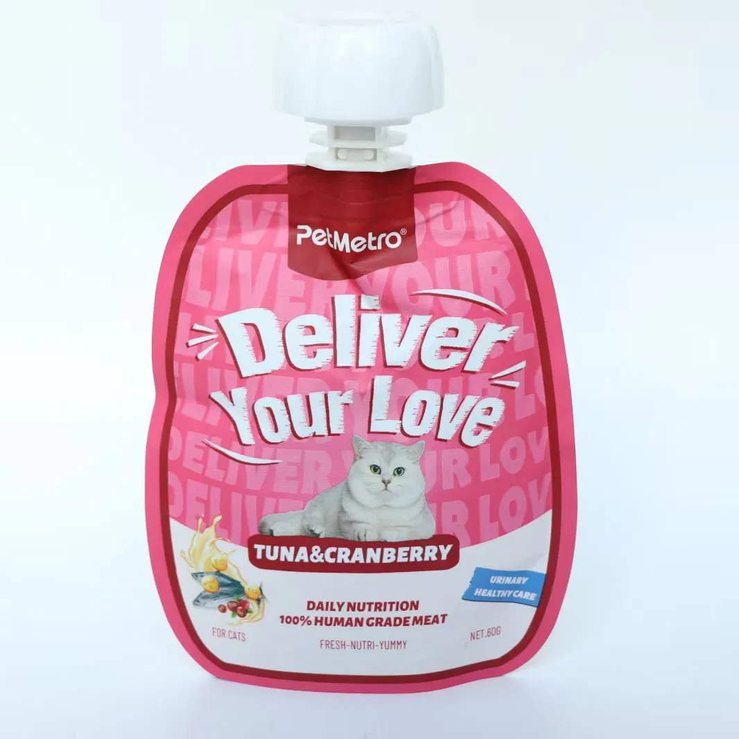 Healthy Functional Cat Treats with Chicken and Cat Grass Digestive Support Cat Creamy Pouch