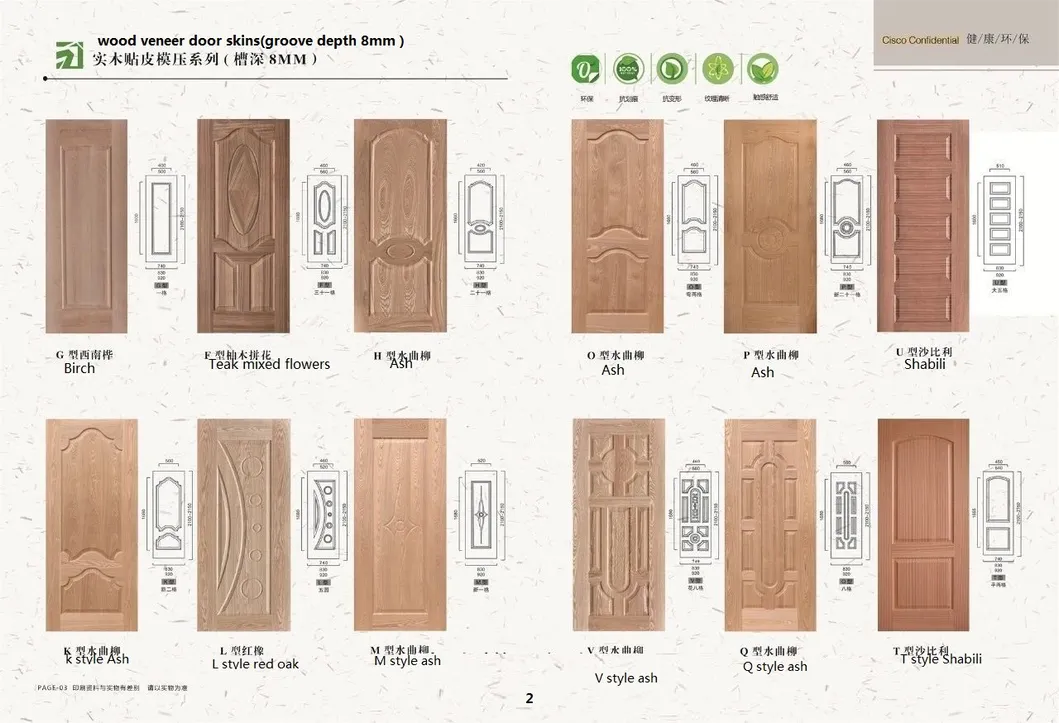 Veneer Face HDF Door Skin Detail