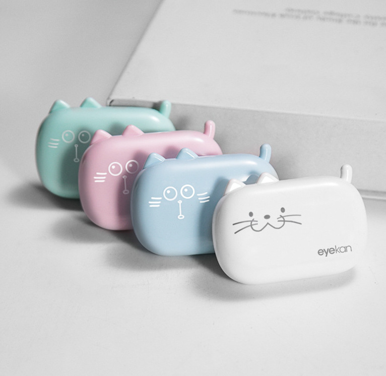 Eyeshare Factory Lovely Cat Shapeeye Lenses Case  K2213 Contact Lenses Case Box Contact Lens Accessories