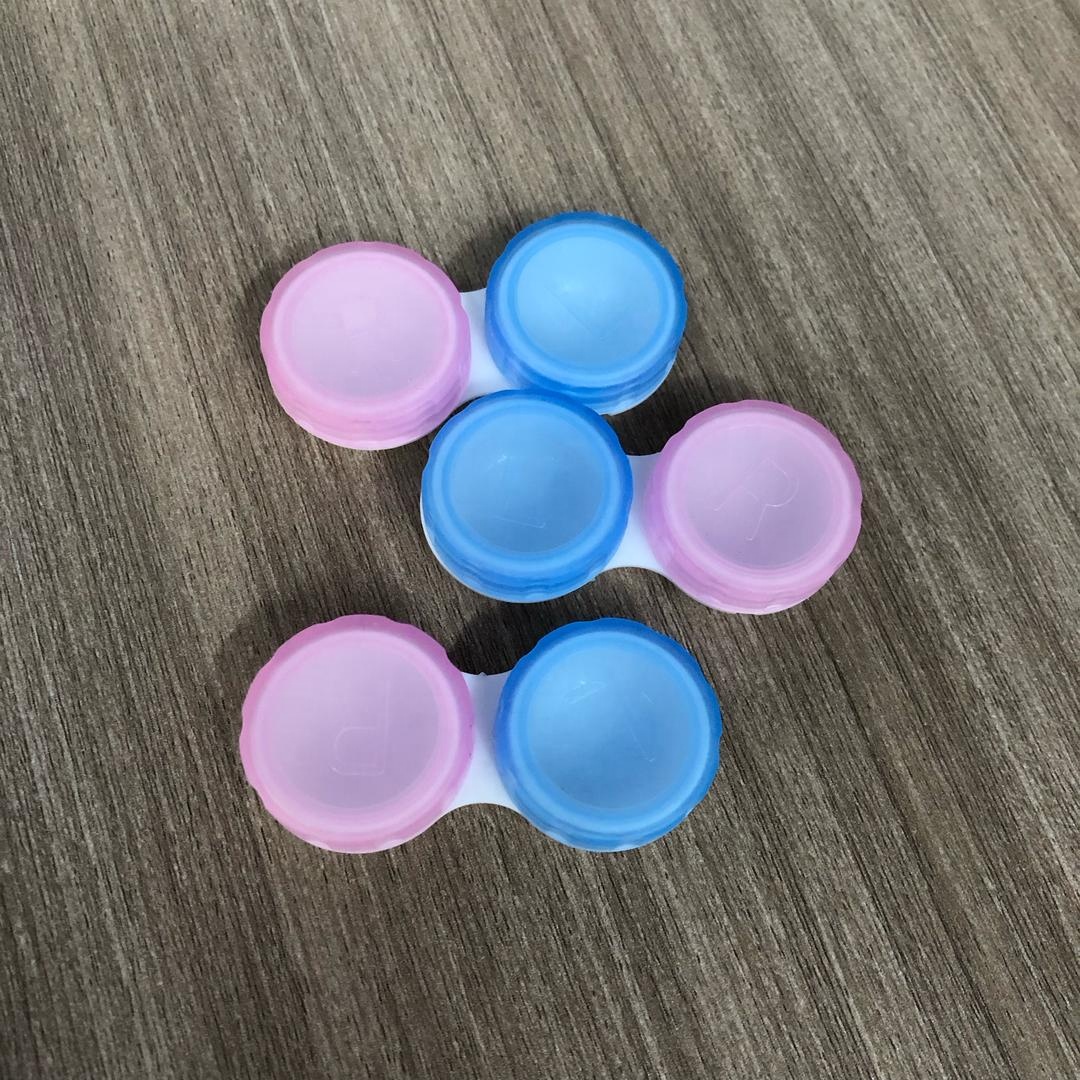 Eyeshare Cute Contact Lens Case Container Candy Color Plastic Holder for Contact Lens Accessory Box