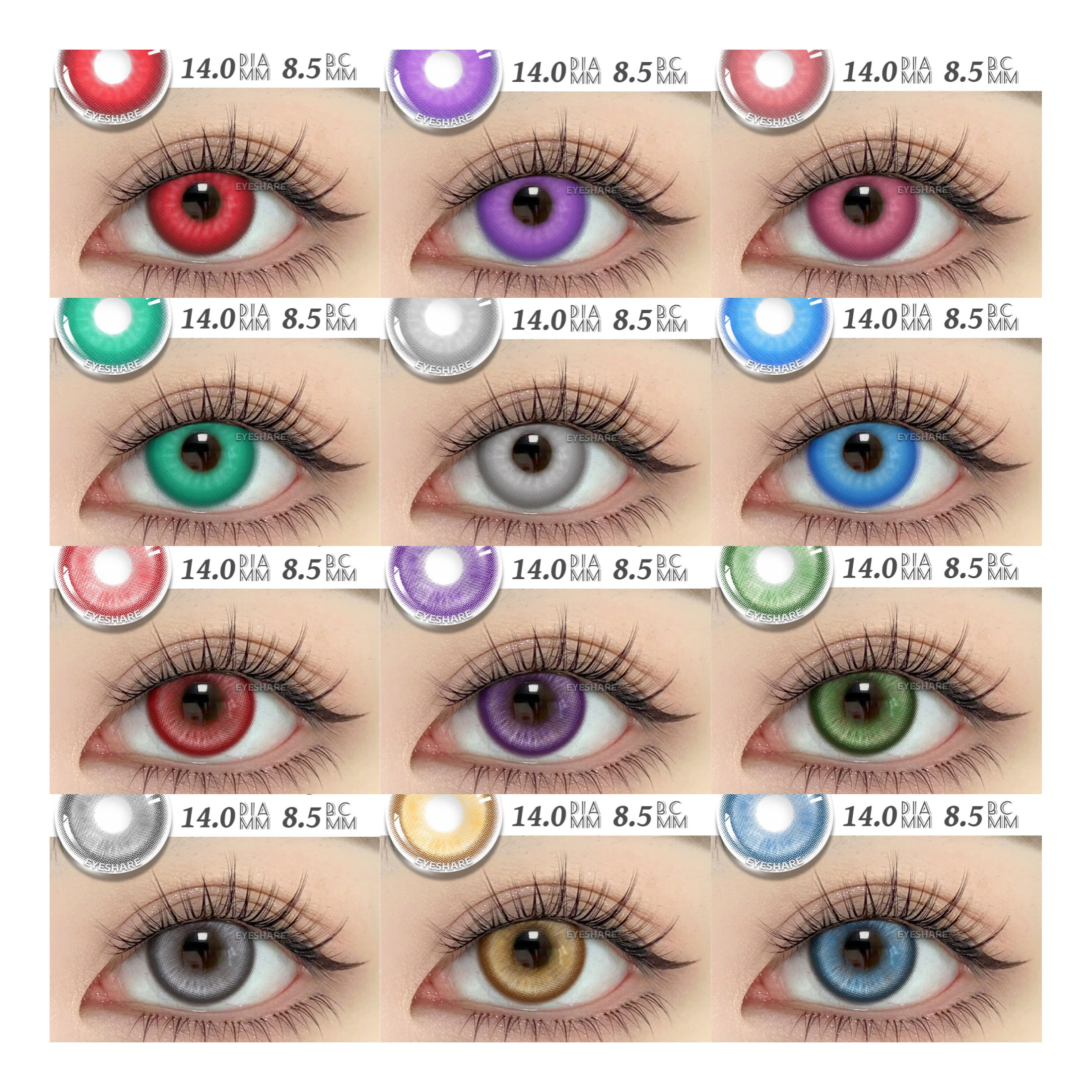 EYESHARE Soft Lens Color Red Crazy Contact Lenses for Halloween Cosplay Hardness Lenses Sharingan Eye Lenses Lentes De Contacto