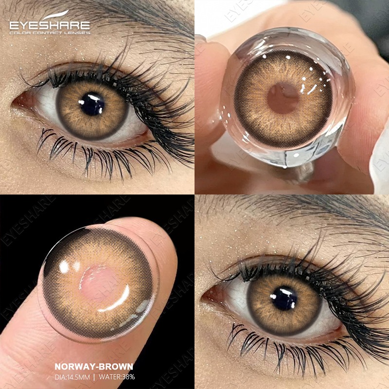 Wholesale Beautfully Contact Lens Liquid Natural Colored Contact Lenses 38% Water Yearly Soft Contact Lens