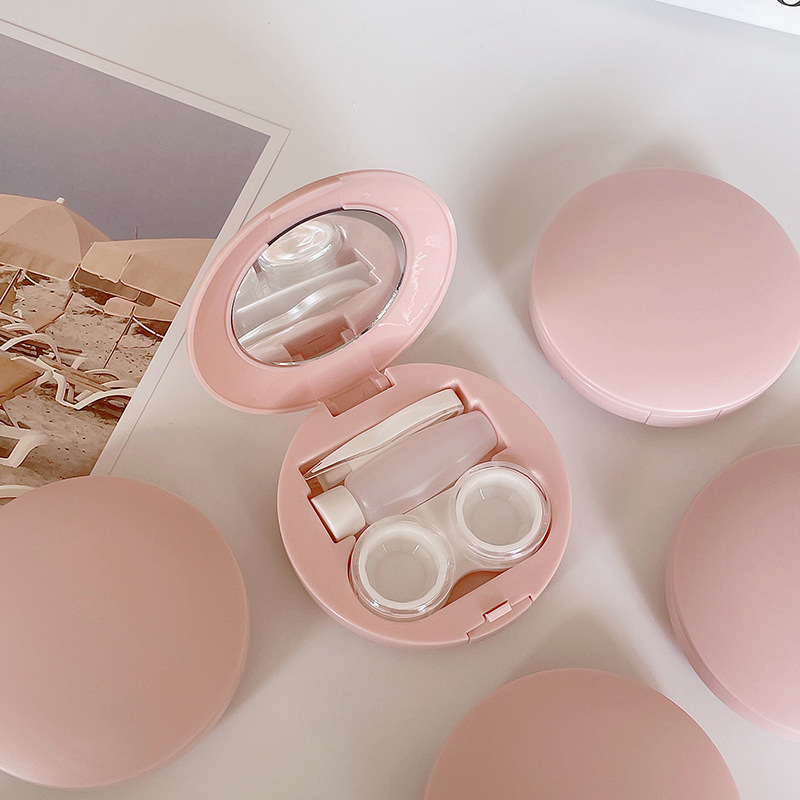 Eyeshare Simple Style  Contact Lenses Storage Container Mirror Bottle Tweezers Plastic Contact Lenses Cases