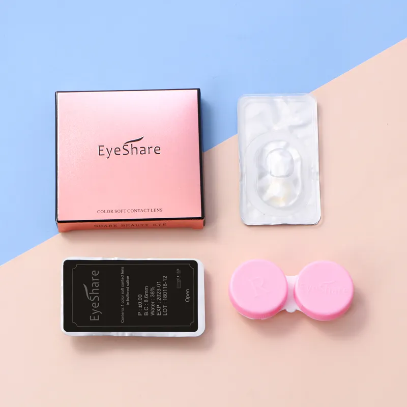 Eyeshare Soft Two Pieces Eyes Colored Contact Lenses Lentilles De Contact De Couleur Contact Lenses Paper Packing Box